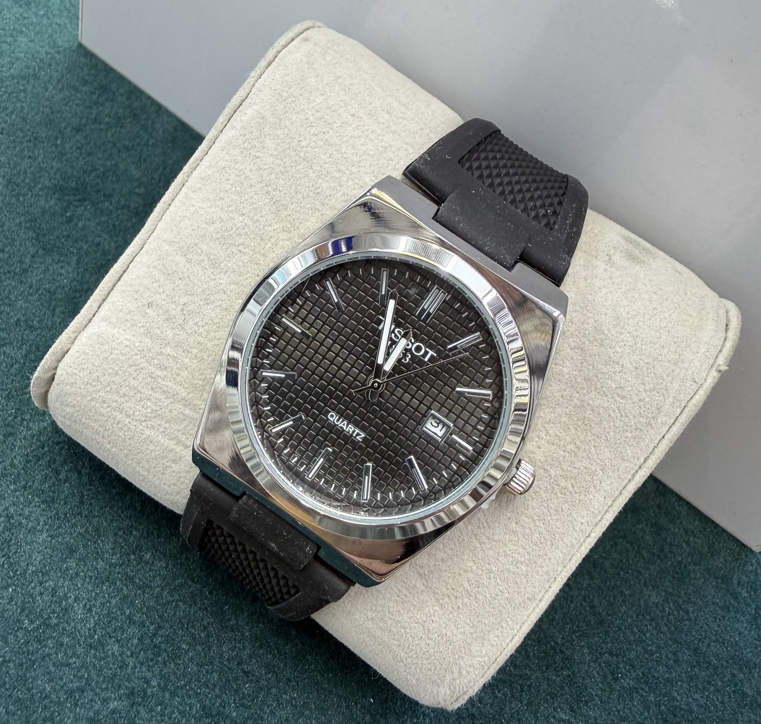 ساعت طرح تیسوت صفحه ساده بند رابر PRX